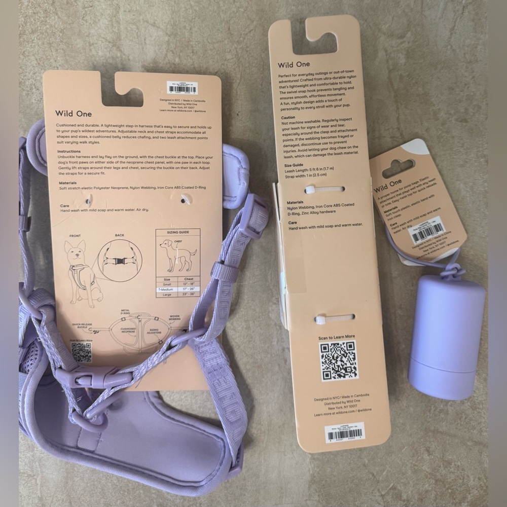 Wild One Dog Harness, Nylon Dog Leash, & Poop Bags - Picture 10 of 15